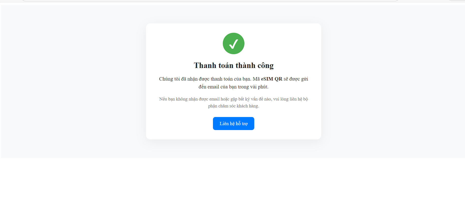 Thanh toán gói eSIM